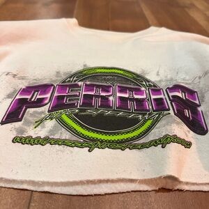 Motor Speedway Sweatshirt in Neon Green and Purple - Glows in Black light